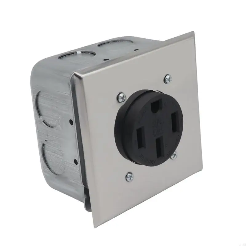 

NEMA 14 50R 50A Circuit Outlet Set with Metal Cover Plate and Hardware
