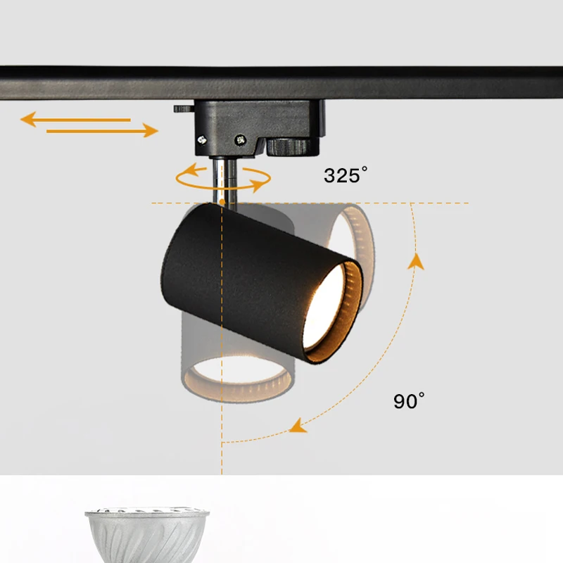 Rail lumineux Led COB, ensemble complet, éclairage sur rail en aluminium, luminaire pour magasin de vêtements, salon, maison