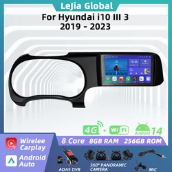 Car Multimedia Player For Hyundai i10 III 3 2019 - 2023 LHD Android Car Radio Carplay Auto GPS Navigation Touch Stereo 2 Din 4G