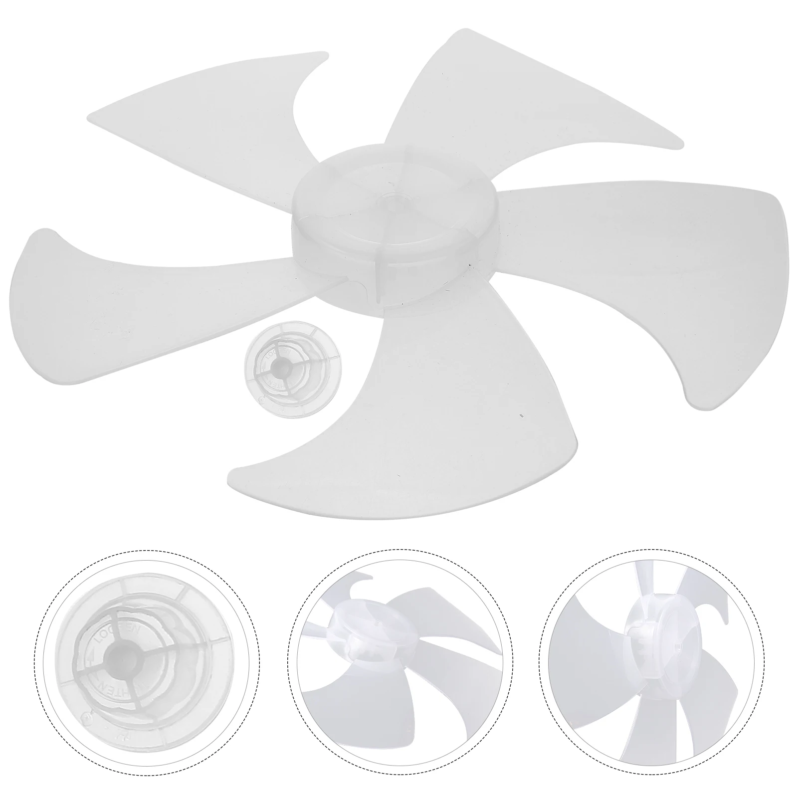 

14 Inch Plastic Fan Blades for Standing Table Wall Fans Replacement Parts 350MM White Silent Accessories Universal Design