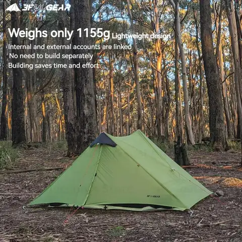 3F UL GEAR LanShan Series Hiking Tent 1-2Persons 15D Nylon Waterproof Outdoor Ultralight Travel Camping Beach Folding Tent