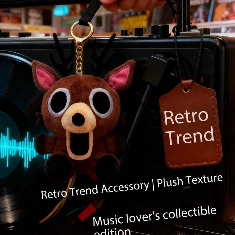 Jouets en peluche cerf 99 nuits dans la forêt, porte-clés de style Vintage, accessoires pour sac à dos, Fans de Cosplay, cadeaux d'halloween, tendance