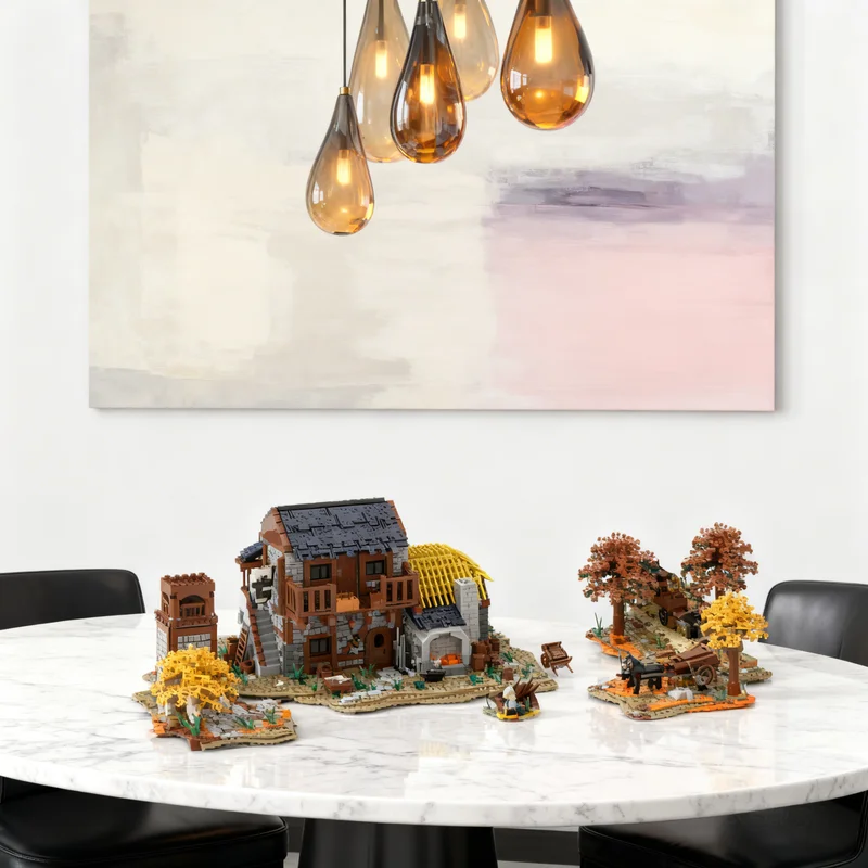 

Набор MOC «Средневековье» из 6009 деталей: 5 моделей строительных блоков MOC, игрушка-подарок, креативный коллекционный набор для демонстрации, премиум-класс для взрослых и детей