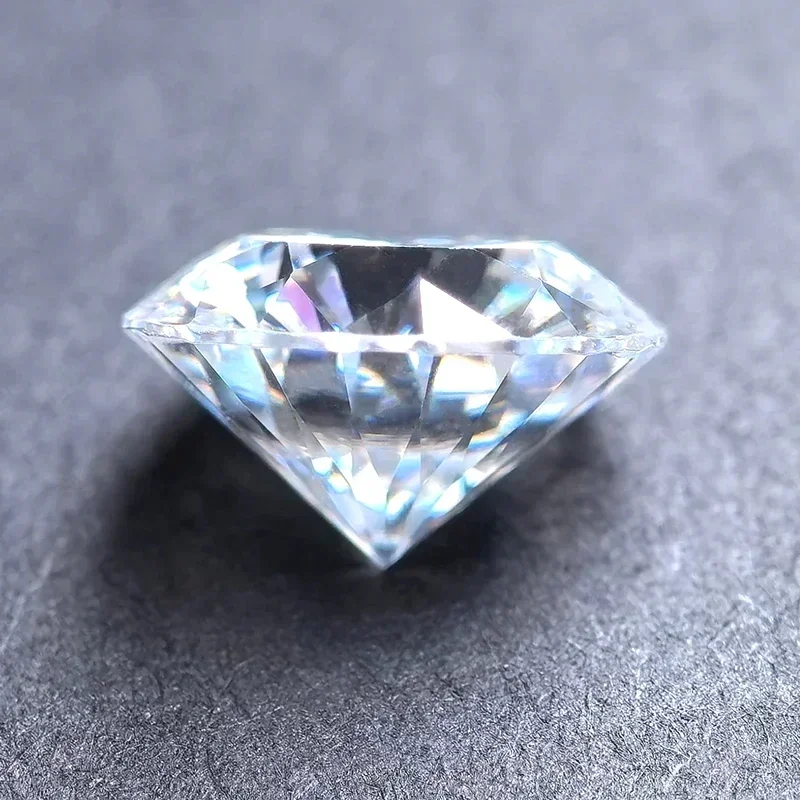 

L-Moissanite Stone Round Shape D Color Time Cut Charm Bead for DIY Jewelry Making bracelet earrings Selectable Certificate