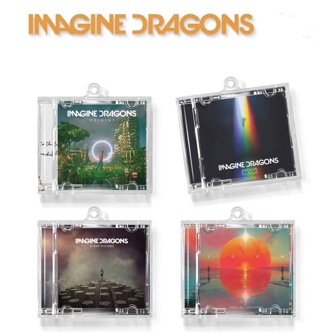 Rock Imagine Dragons visiones nocturnas MINI música CD NFC llavero humo espejos álbum Origins Paly canciones llavero Cosplay colgante