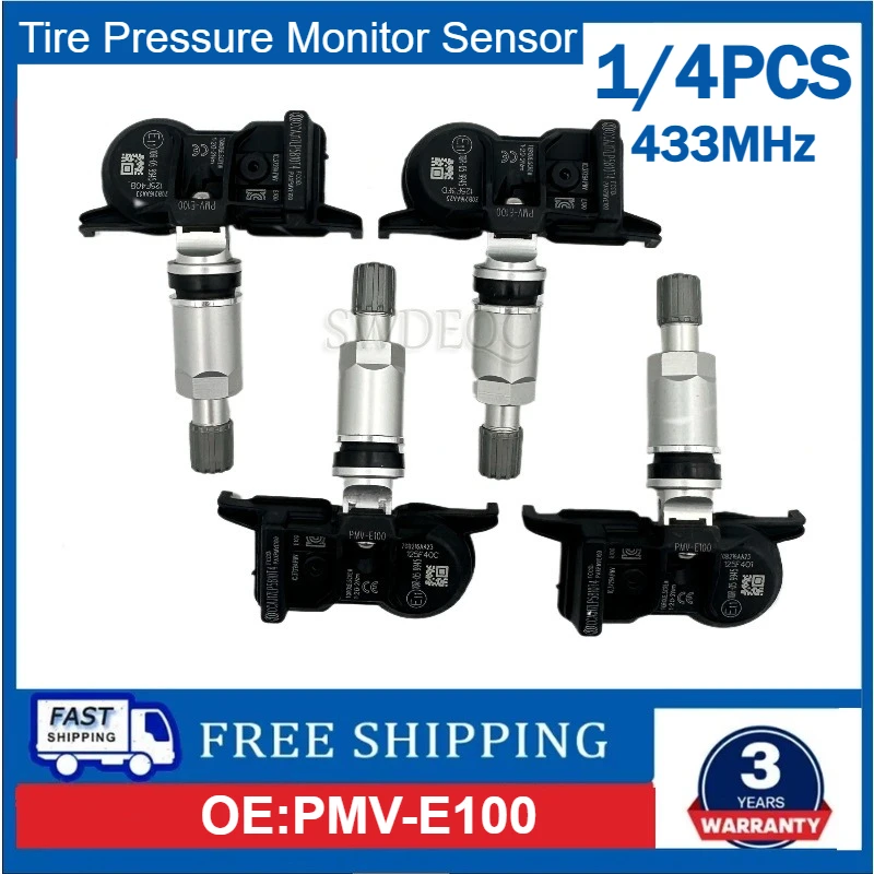 

Датчик контроля давления в шинах PMV-E100 для Toyota Avalon Camry 4Runner Corolla 433MHZ TPMS 42607-02100 42607-02090 1/4 шт.