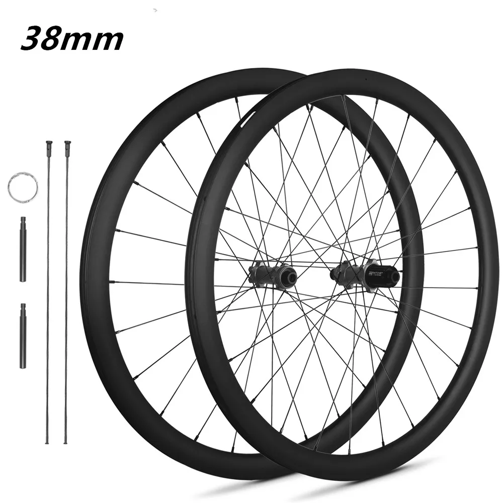 

JIELEI 38 мм комплект колес для шоссейного велосипеда из углеродного волокна, керамический дисковый тормоз с трещоткой 700C, сверхлегкий карбоновый нож, вакуумное колесо