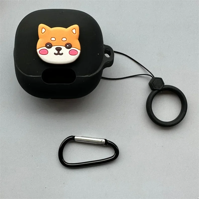 For QCY MeloBuds Pro Case Cartoon Silicone Protective Sleeve Skin Cover Bluetooth Wireless Earphones Protector Accessories