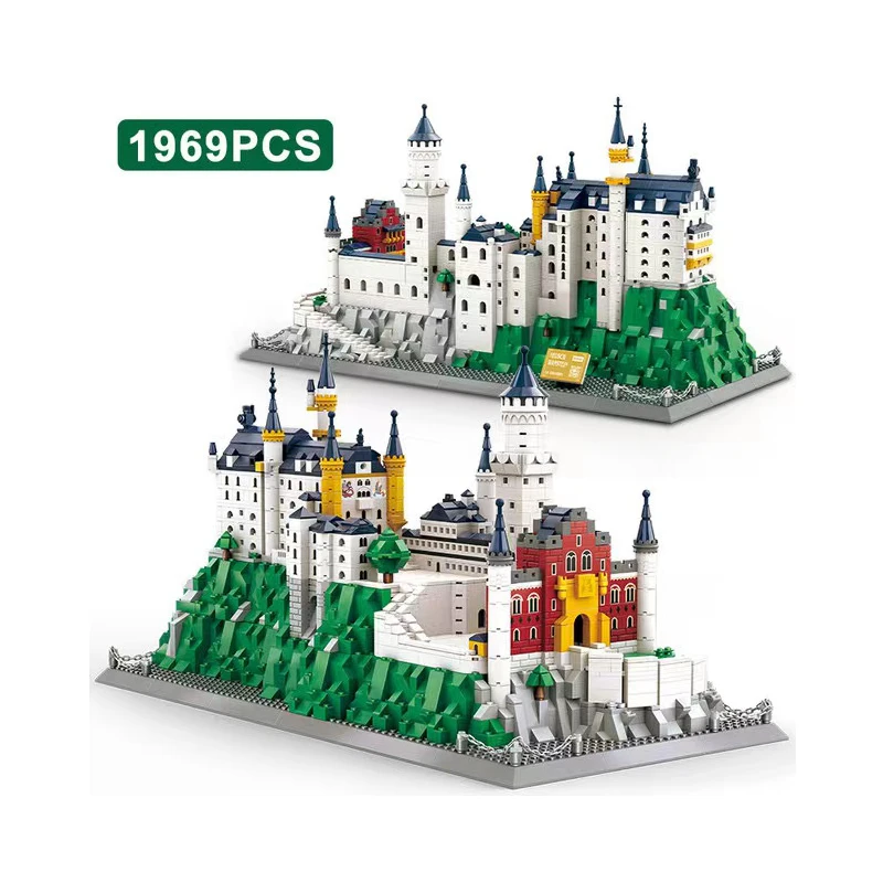 

Famous Architecture Bricks Model Germany Landmark Neuschwanstein Castle Building Blocks Christmas Gifts Birthday Toys