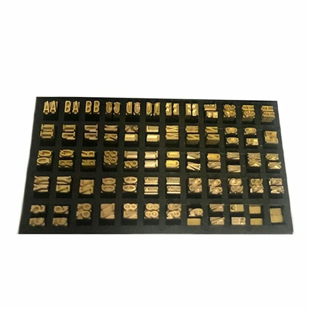 Imagem -06 - Carimbo Quente Letras de Cobre 2x4x15 mm Máquina de Codificação Palavra Grão Fita Térmica Fonte de Impressão para Codificação Semiautomática Manual 120 Peças