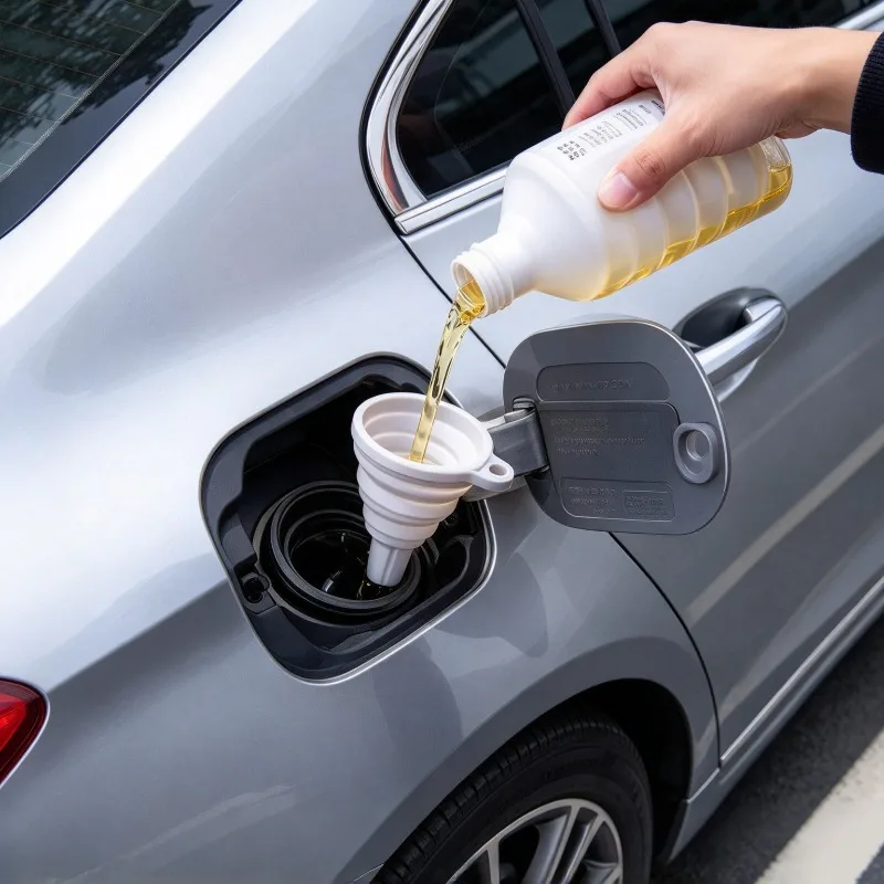 Collapsible Silicone Funnel Multi Purpose Foldable Oil Fuel Liquid Filling Tool for Car Motorcycle Refueling Kitchen Funnel