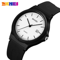 SKMEI Ladies Casual Sports Couple PU Strap Calendar Women Top Luxury Wristwatch Lady Large Dial Relogio Feminino 1449