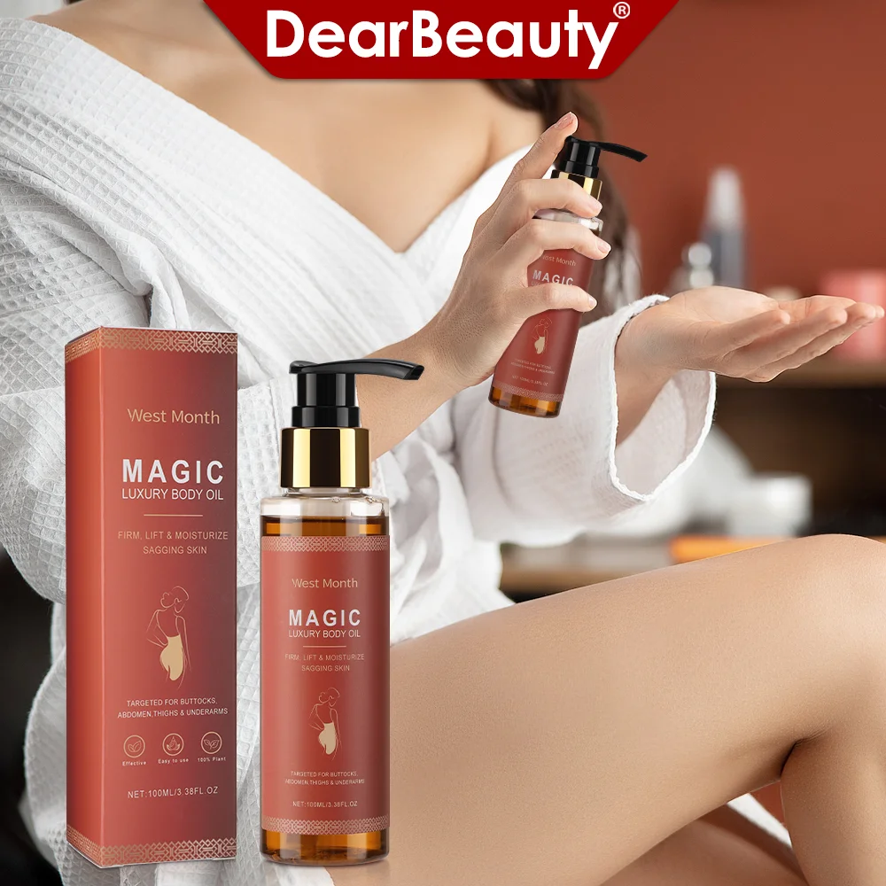 

Женское волшебное укрепляющее масло для тела для живота и бедер — глубокое увлажнение, быстро впитывающее средство для укрепления сухой кожи всего тела