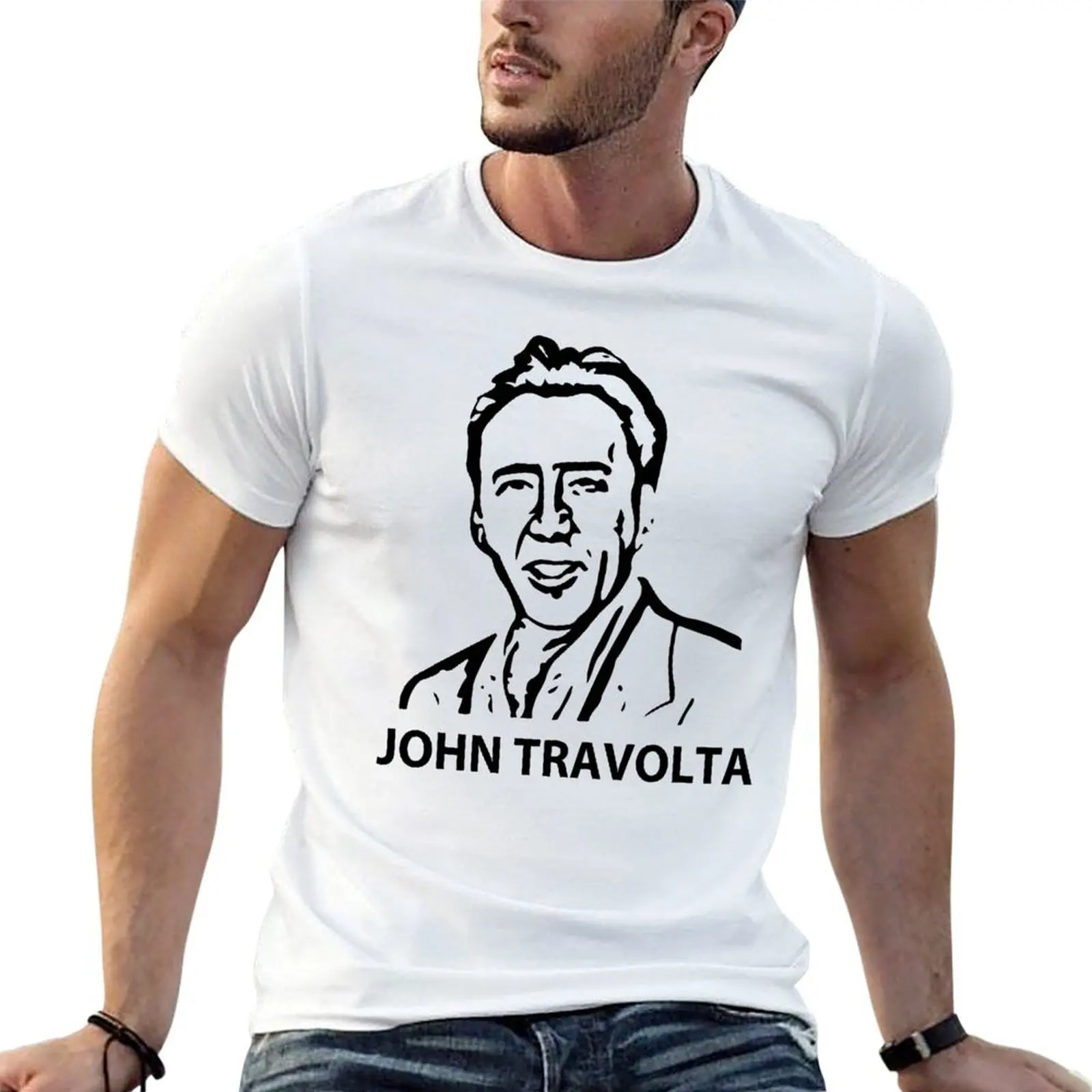 Ryan Reynolds John Travolta Nicolas Cage T-Shirt custom t-shirts tees clothes for men