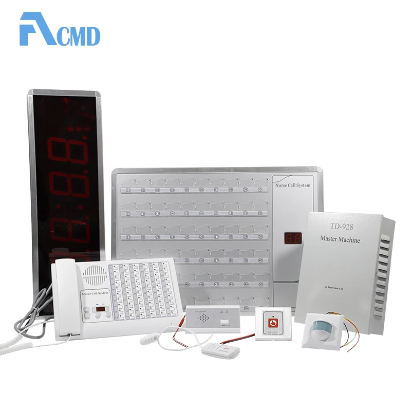 Sistema de chamada de enfermeira com fio hospitalar de alta qualidade Sistema de botão de chamada com unidade principal de cama