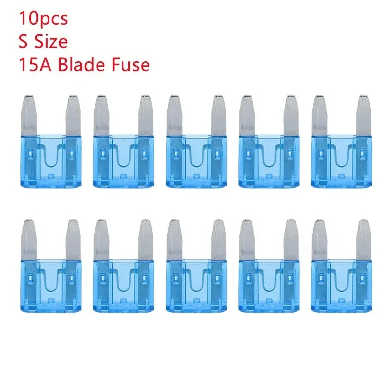 10/50/100pcs Aluminum Car Blade Fuse Kit for Car Boat Auto Accessories Small/Medium Size 3A 5A 7.5A 10A 15A 20A 25A 30A 35A 40A