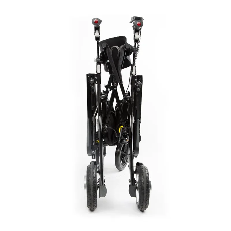 Foldable electric outdoor walker rollator with seat