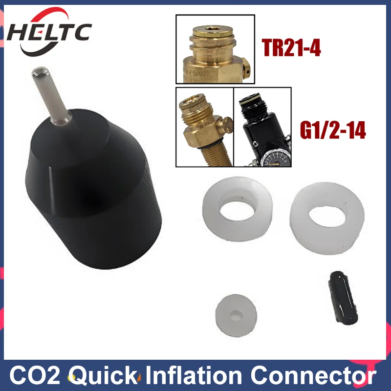 

Соединитель для быстрой накачки CO2, запасной адаптер для зарядной иглы, баллон для газированной воды, газовый канистра, надувные аксессуары TR21-4 G1/2