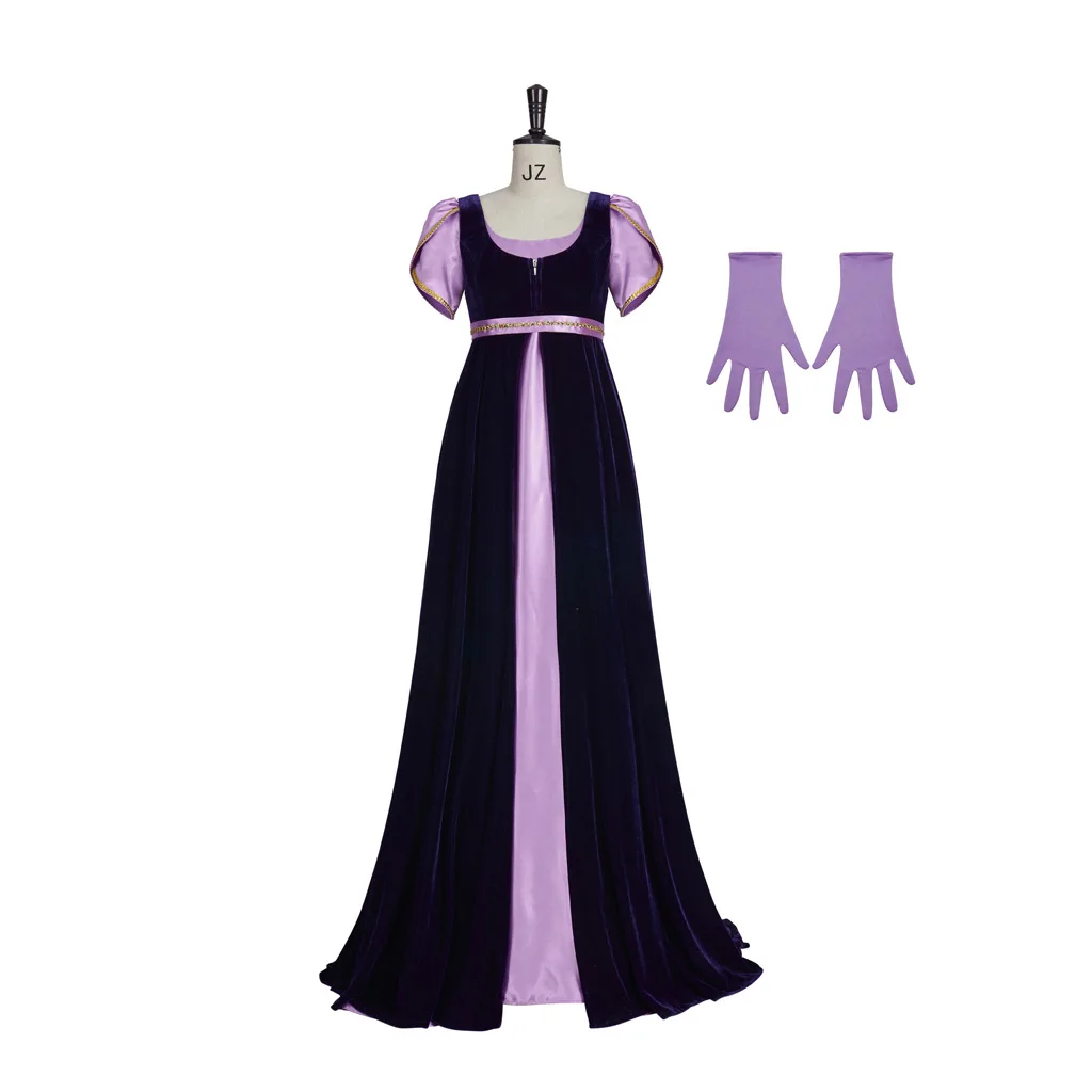 Ladies' vintage velvet dress set - European fantasy medieval clothing, elegant long dress, suitable for stage performances, them