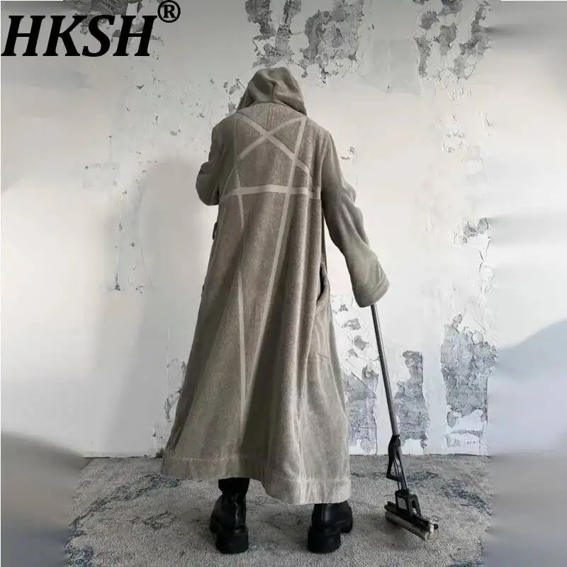HKSH 2026 Spring Autumn Winter New Men Tide Dark Punk Niche Original RO Outerwear Bathrobe Home Styling Chic Ins Fashion HK25583