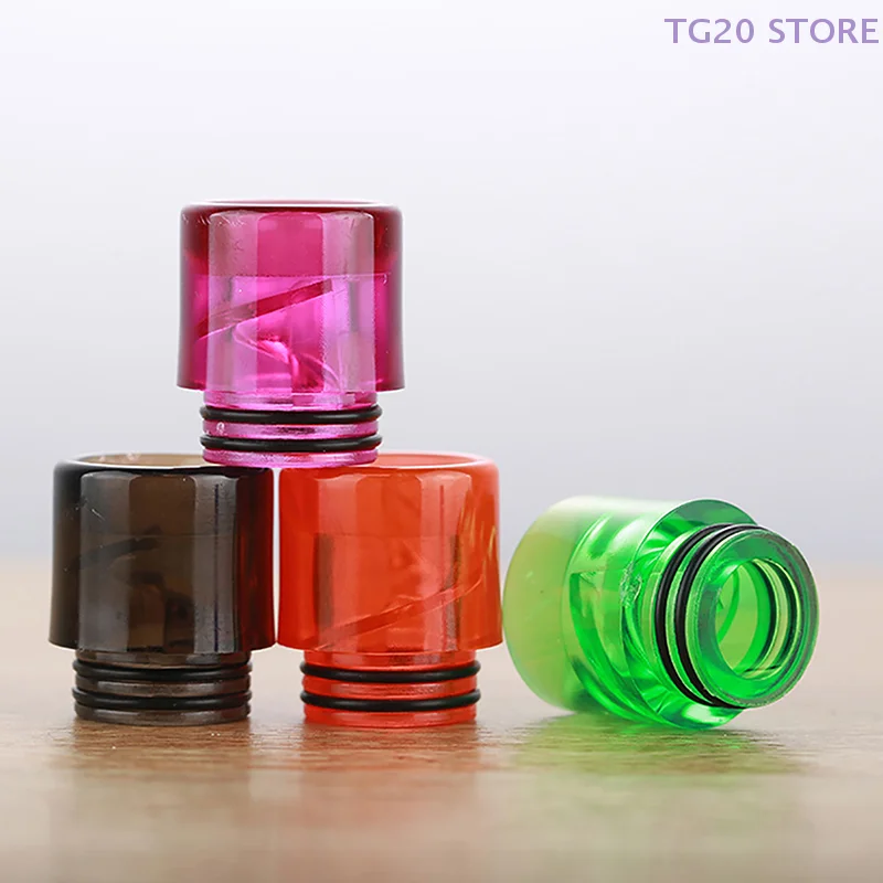 1pcs Resin 810 Resin Hardware Drip Nozzle Anti Scald Straw Joint Acrylic Spiral Dripper Mouthpiece High Quality Drip Tip