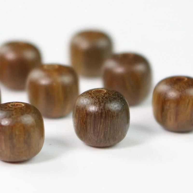 50pcs/Lot Natural Green Sandalwood Bucket Beads 7x8mm Handicraft Women/Men Wooden Spacer Beads DIY Jewelry Bracelets Necklace