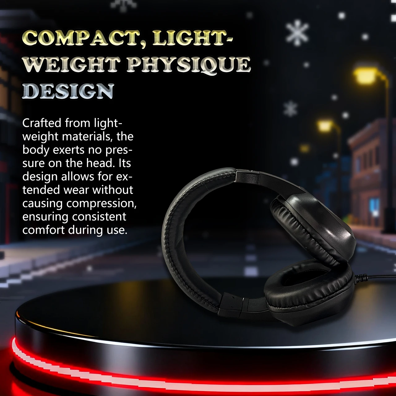 سماعات رأس سلكية H21 للألعاب والكمبيوتر والموسيقى تناسب الدورات عبر الإنترنت والمؤتمرات وأعياد الميلاد. يعمل مع PS4/PS5/Xbox/Switch/ #2