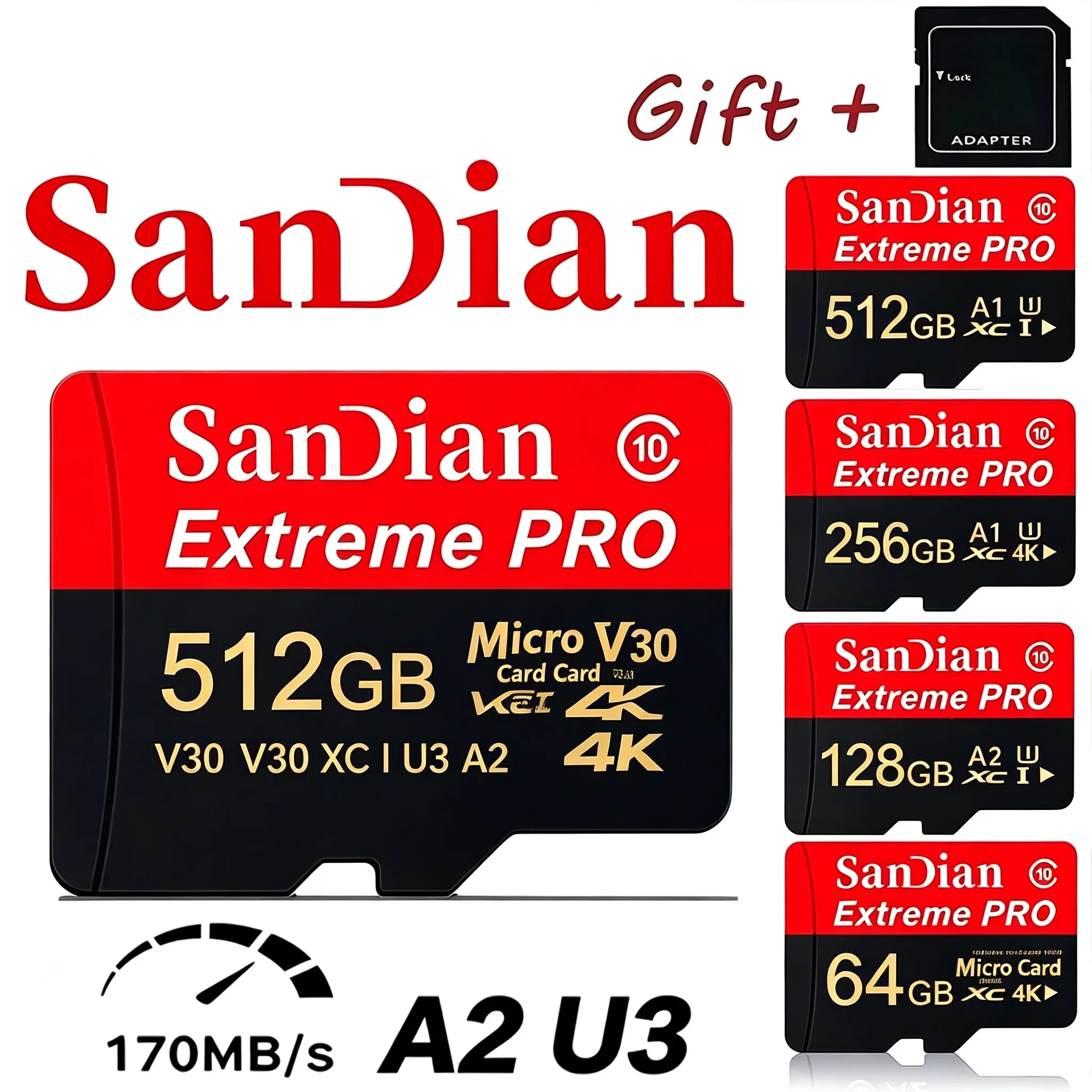 Micro TF SD Card Memory Card TF Cards SD Cards 128GB 64GB 32GB Waterproof High Transfer Class 10 C10 for Camera Tablet