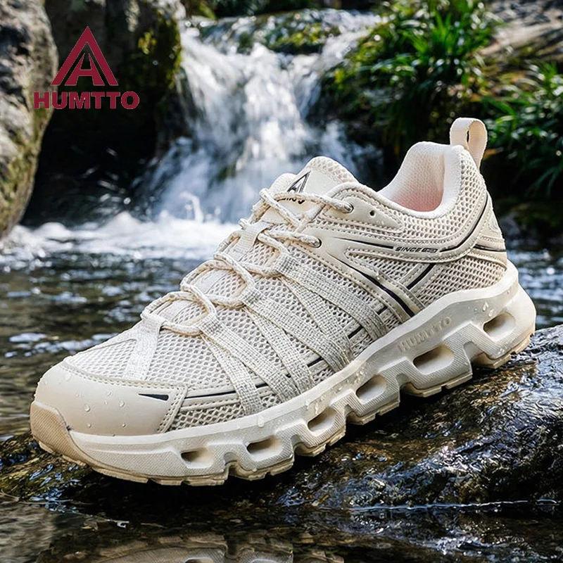 

HUMTTO Aqua Shoes men walking Breathble Fishing Shoes Women wading shoes Anti-slip Water Shoes sports Upstream hiking sneakers