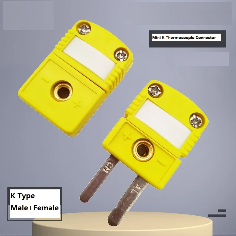 High Quality J K E T N  Flat pin Male and Female  Panel Mini Thermocouple Plug