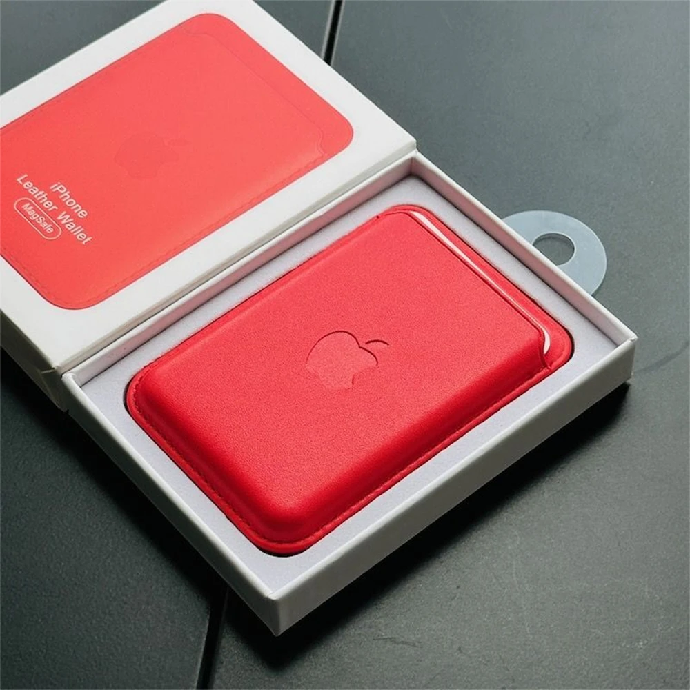 Offizieller MagSafe Leder-Kartenhalter für iPhone 18 17 Pro Max 16 15 14 Plus Starker Magnet Brieftaschen-Halter Hülle mit Apple-Logo