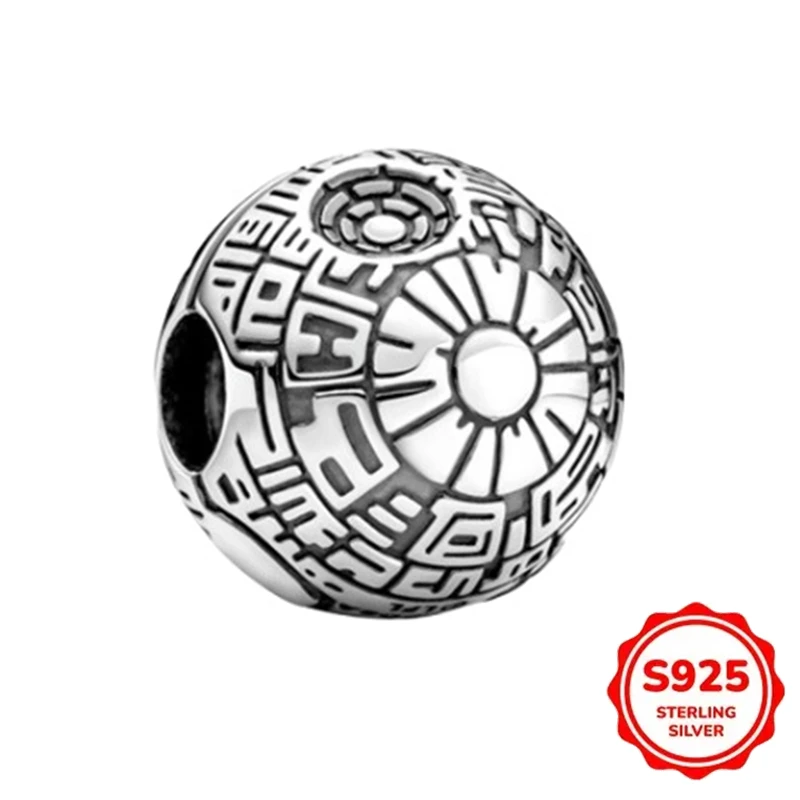 S925 Sterling Silber Star Wars Serie Charms Perlen Mandalorianer Helm Sturmtruppler Droide Anhänger Schlangenarmband DIY Schmuck Geschenk
