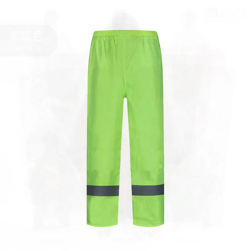 Outdoor 300DPU Waterproof Raincoat Suit with Rain Pants for Traffic Duty Flood Control - Adjustable Unisex Fluorescent