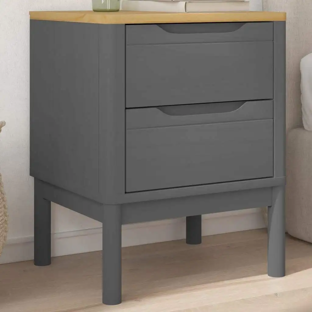 Z DU'S Modern Solid Wood Bedside Table, Double-drawer Storage, Low-key And Elegant, Suitable For Various ScenariosZ