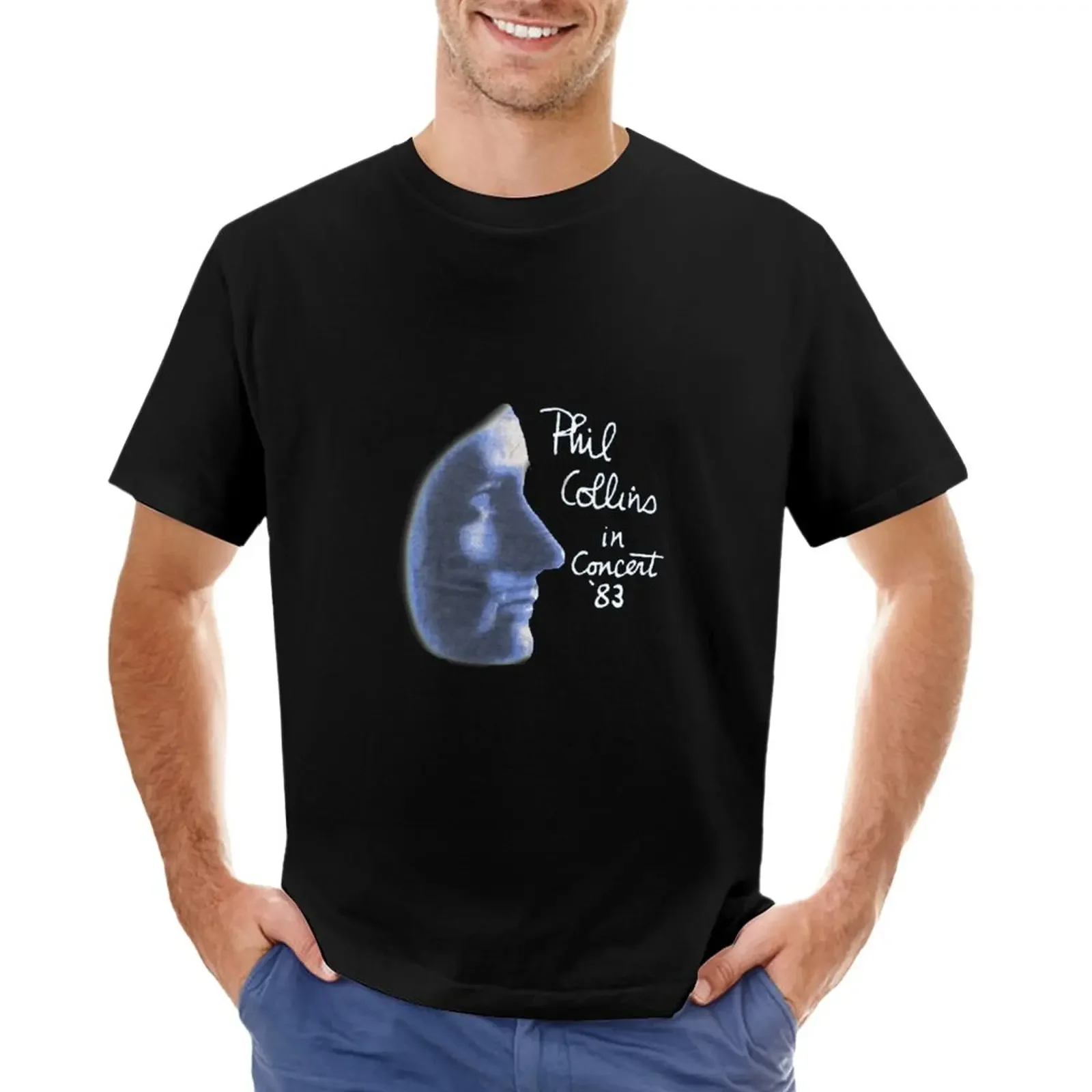 from 1000 unique Phil Collins 1983 Tour T-Shirt tops oversized kawaii clothes Short sleeve tee men