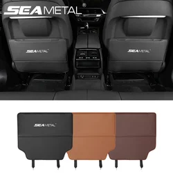 BLALION PU Leather Anti Child Kick Pad Car Back Seat Protect Universal Auto Anti Mud Dirt Pad with Storage Bag Protection Cover
