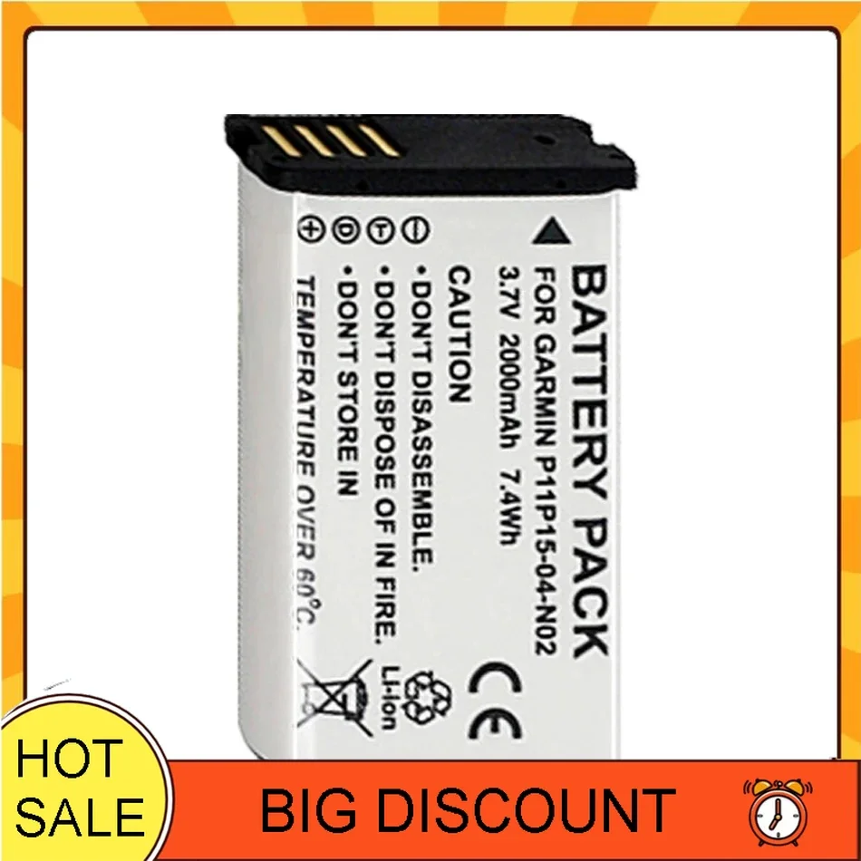 2000mAh GPS Battery for Garmin Montana 650, Reliable Navigation