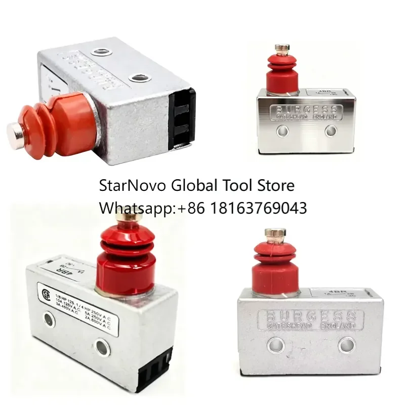 2026 Hot！ BURGESS 4BR Hermetically Sealed Micro Limit Switch IP67 - Durable Mold-Specific for CNC Mold Equipment Harsh