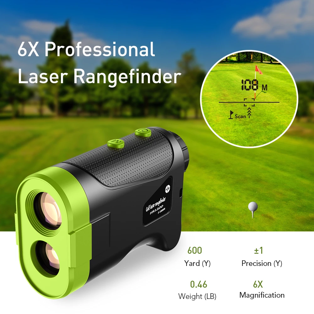 

Apexel Hunting Rangefinder 1000 Yards Laser Range Finder for Hunting and Golf Normal Measurements 6X Magnification Rechargeable