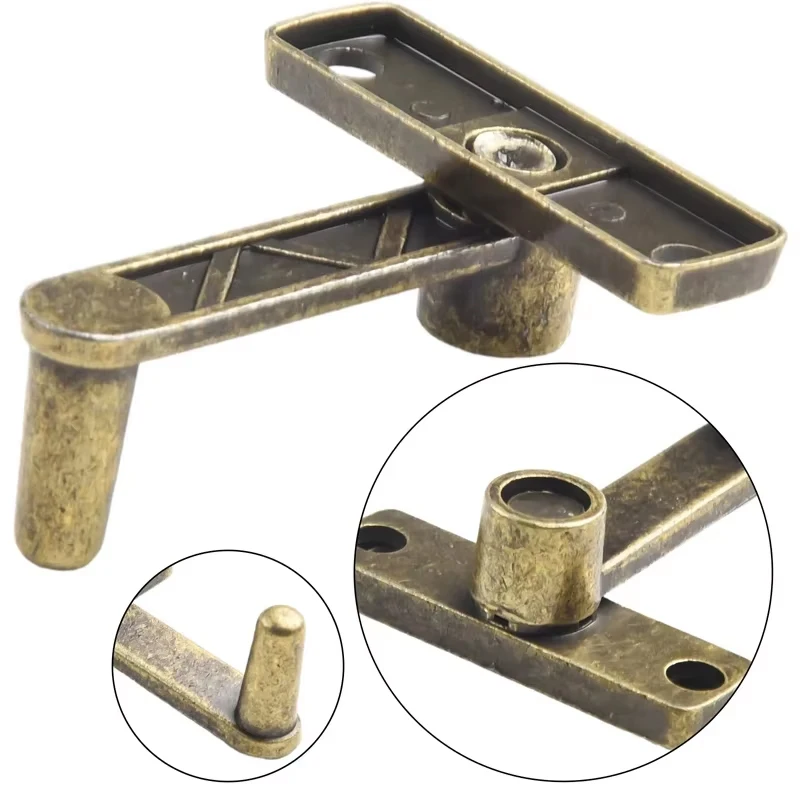 1Set Bronze Sliding Window Door Lock Handle Metal Door Latch Guard Latch Bolt Home Safety Chain Door Home Hardware image 5
