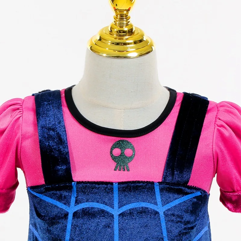 Girls Junior Vampirina TV Series Inspired Dress with Wings Little Vampire Kids Cosplay Carnival Party Disguise Mask Vampire