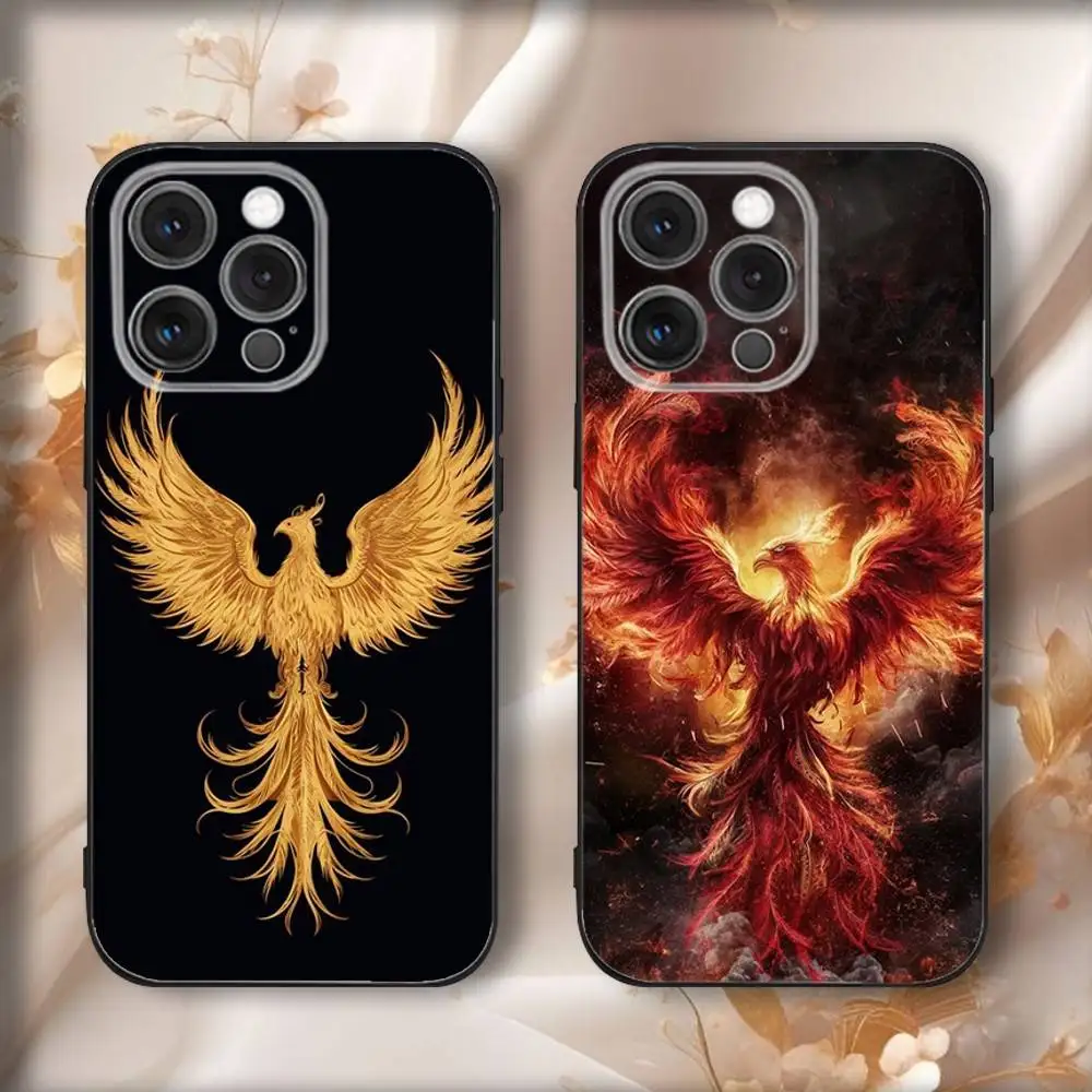

Art Phoenixs Phone Case For iPhone16,15,14,13,12,11,Pro,Max,Plus,X,XS,SE4,E,Mini,Soft Black Case