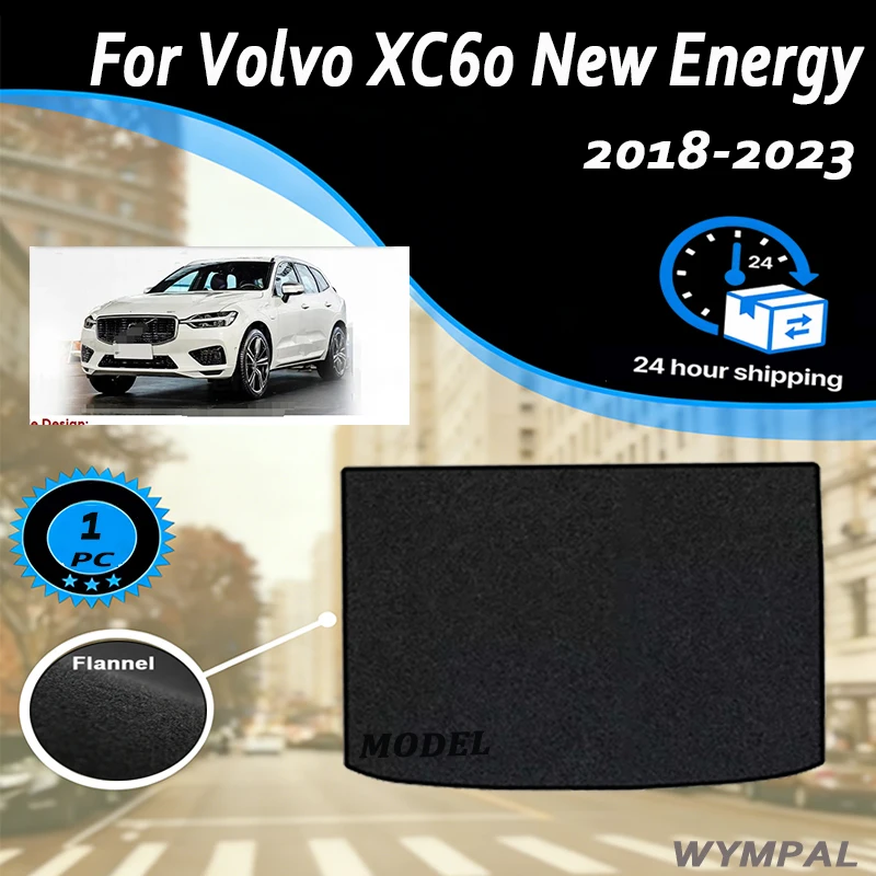 

Velour mats Rear Trunk Mats For Volvo XC60 New Energy 2018-2023 Liner Floor Carpet Pads Auto Accessories Black Cargo