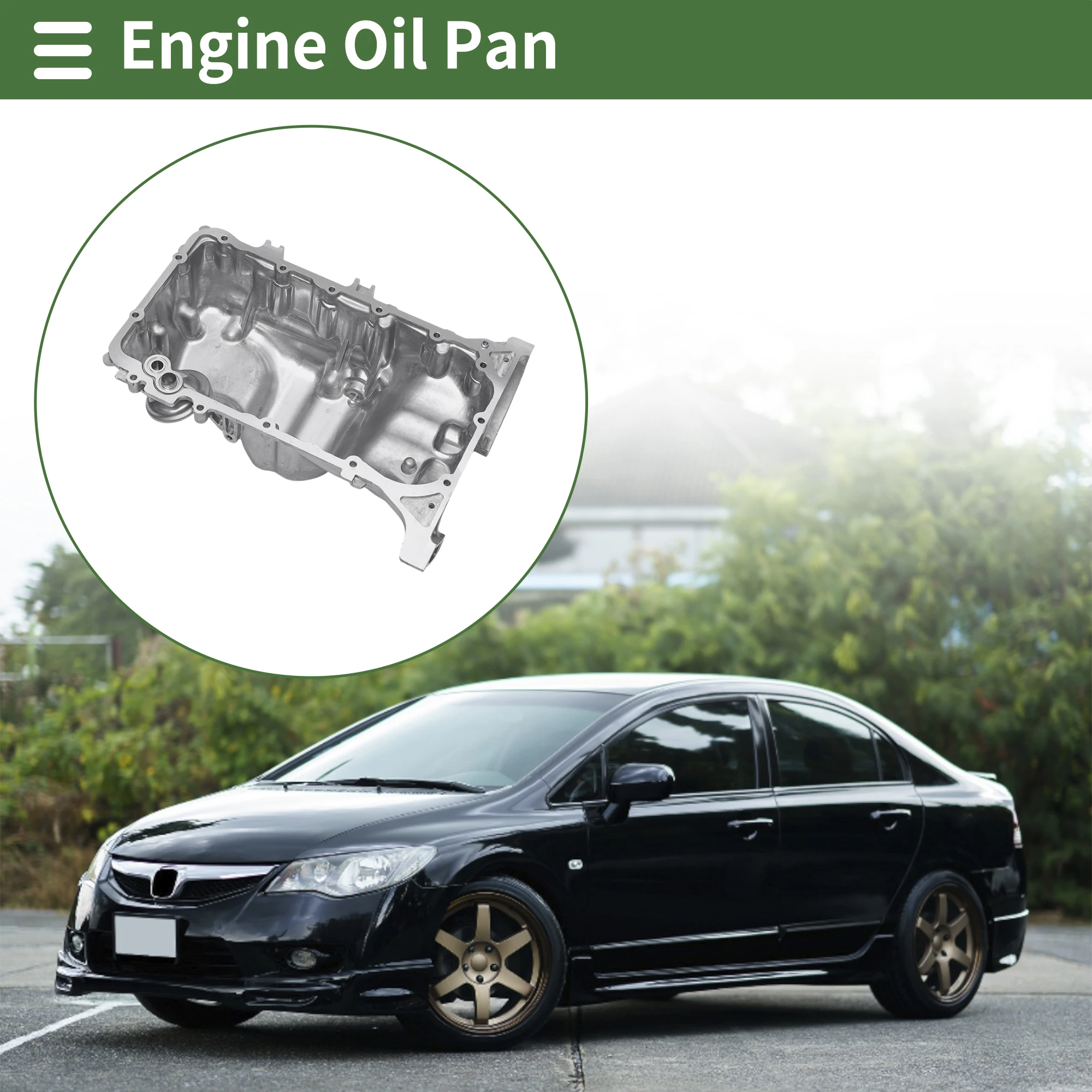 

UXCELL 1 шт. No 1200R1AA00 Масляный поддон двигателя для Honda Civic 06-15, алюминий, серебристый тон