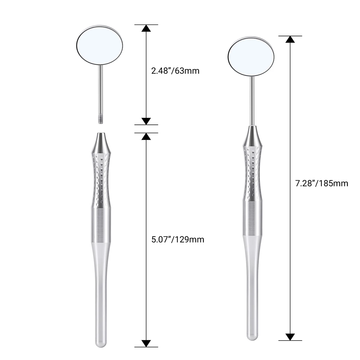 Dental Anti-fog-Mund Spiegel Oberfläche Prüfung Spiegel Metall Griff Reflektoren Autoklavierbar Replace12PCS Ultra-klare Spiegel AZDENT – Detail 11