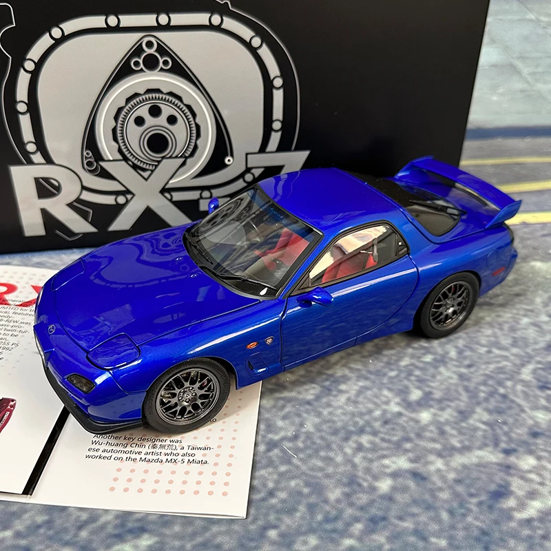 POLAR MASTER 1:18 para Mazda RX7 SPIRIT R, modelo de coche de aleación, enviar amigos, regalos de cumpleaños, colección personal