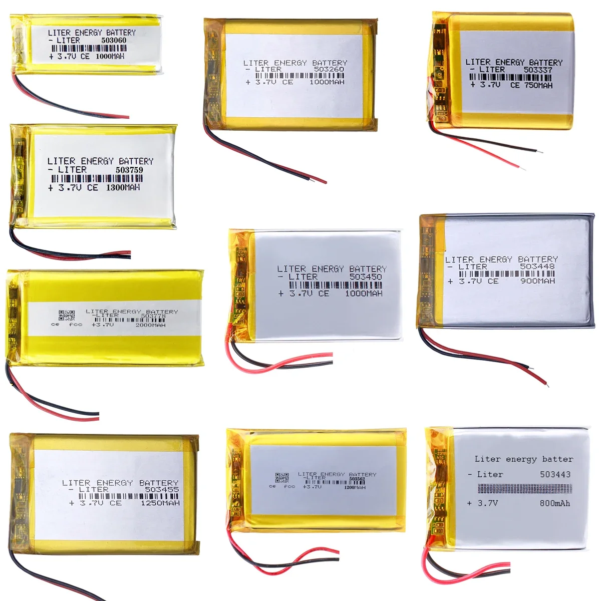 High Performance 3.7V Li-Polymer Battery for Speakers, Bluetooth Headsets, and Communication Devices camera recorder Speaker