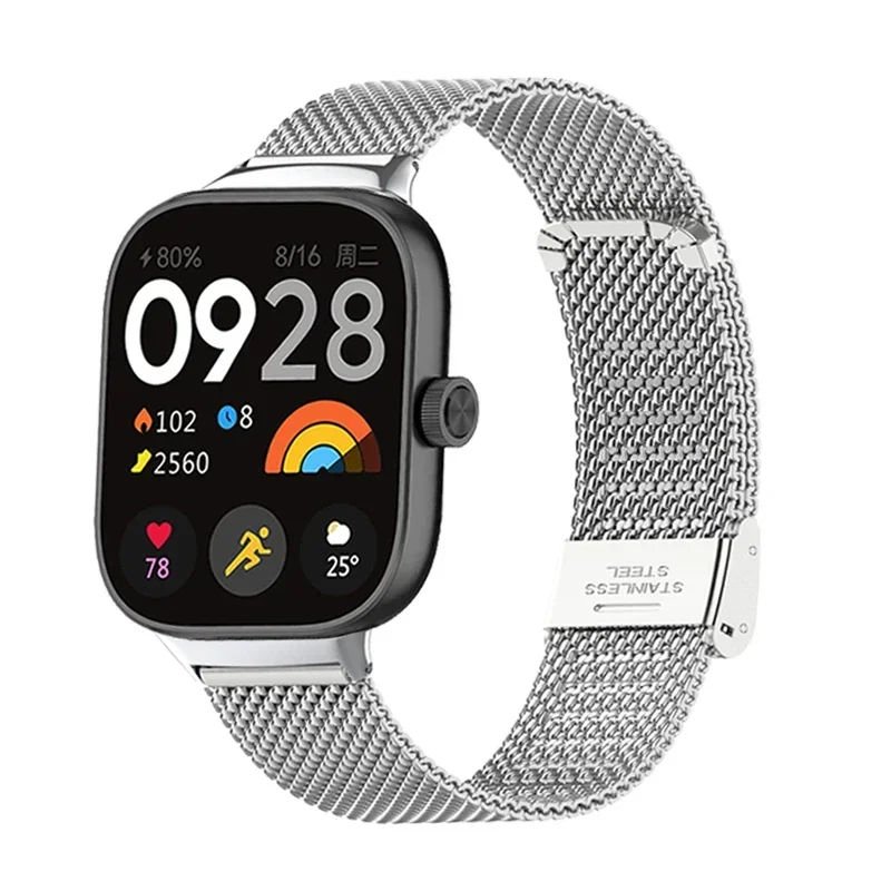 Strap for Redmi Watch 4, Metal Mesh Pulseira, Acessórios de Substituição, Pulseira para Xiaomi Redmi Watch 4