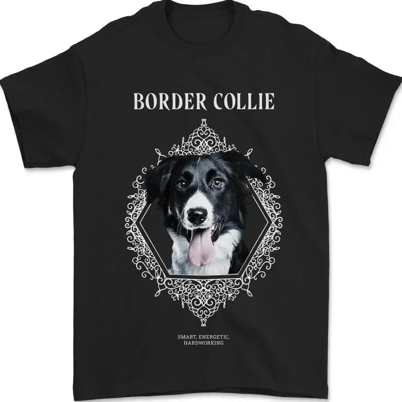 A Dekor Border Collie Herren 100% Baumwoll T shirt