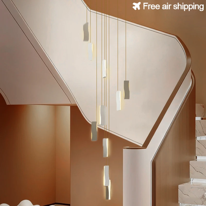 

Modern Luxury Crystal Chandelier Pendant Lights for Staircase Living Room Interior Lighting Home Decoration Ceiling Hanging Lamp